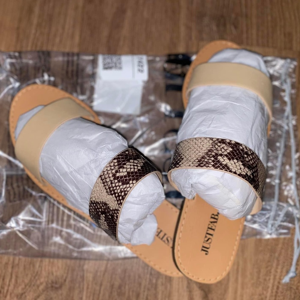 Double strap slide sandal